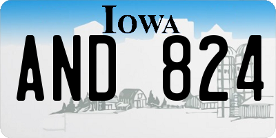 IA license plate AND824