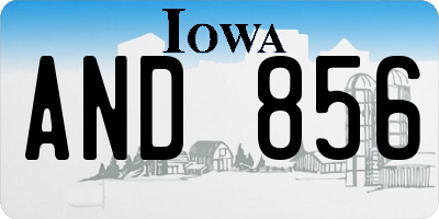 IA license plate AND856