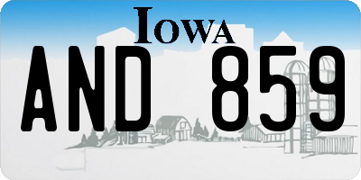 IA license plate AND859