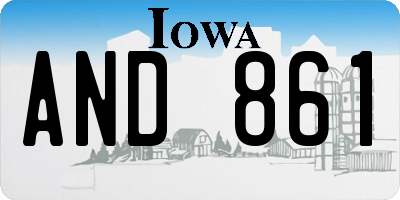 IA license plate AND861