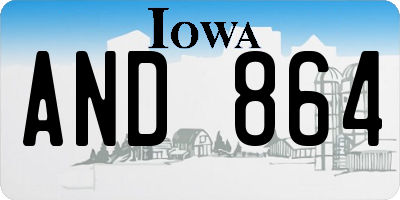 IA license plate AND864