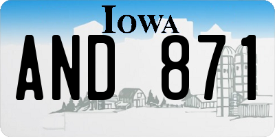 IA license plate AND871