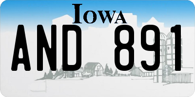 IA license plate AND891