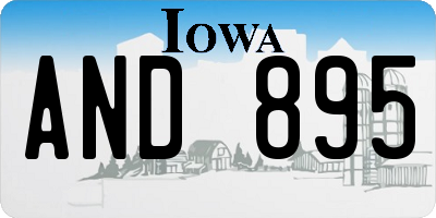 IA license plate AND895
