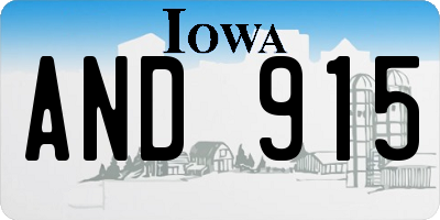 IA license plate AND915