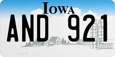 IA license plate AND921
