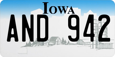IA license plate AND942
