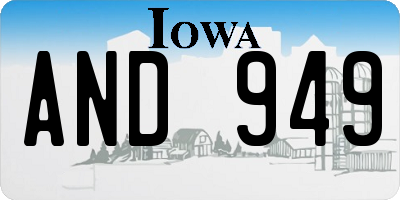 IA license plate AND949