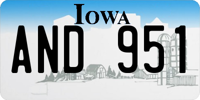 IA license plate AND951