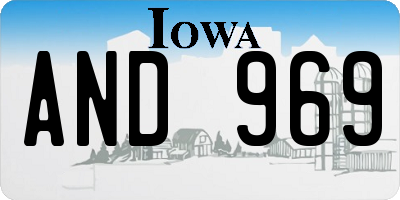 IA license plate AND969