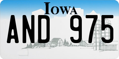 IA license plate AND975