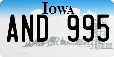 IA license plate AND995