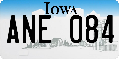 IA license plate ANE084