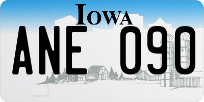 IA license plate ANE090