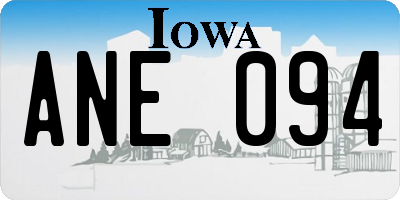 IA license plate ANE094