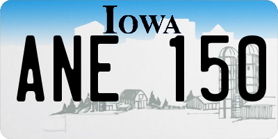 IA license plate ANE150