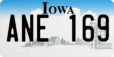 IA license plate ANE169