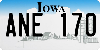 IA license plate ANE170