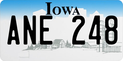 IA license plate ANE248