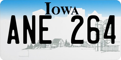 IA license plate ANE264
