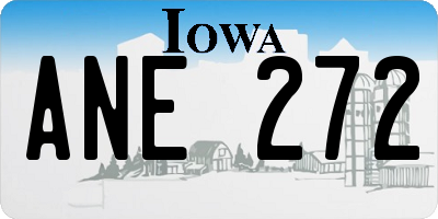 IA license plate ANE272