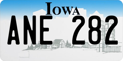 IA license plate ANE282