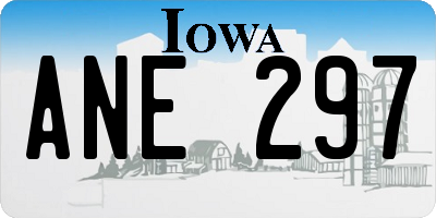 IA license plate ANE297