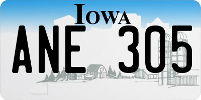 IA license plate ANE305