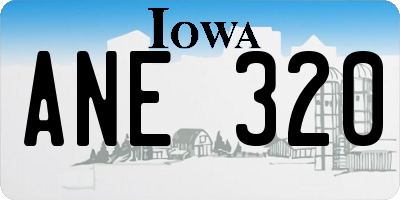 IA license plate ANE320