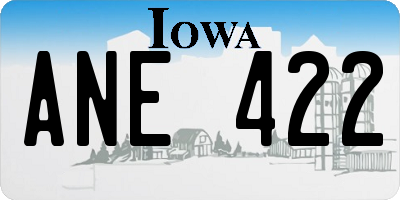 IA license plate ANE422