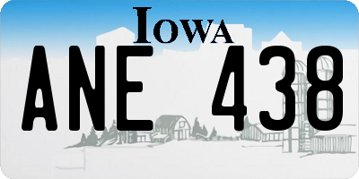 IA license plate ANE438