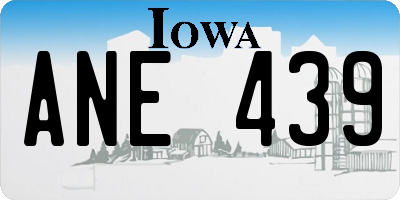 IA license plate ANE439
