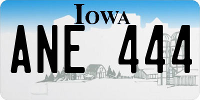 IA license plate ANE444