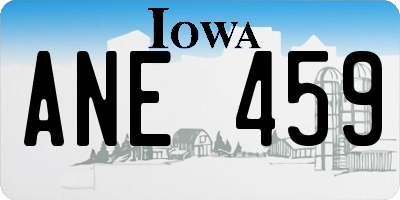 IA license plate ANE459