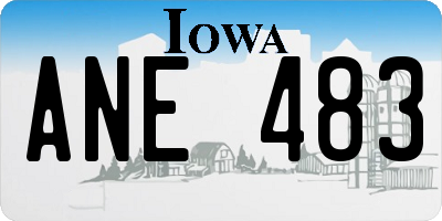 IA license plate ANE483