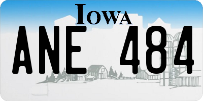 IA license plate ANE484