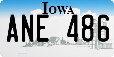 IA license plate ANE486