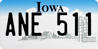 IA license plate ANE511