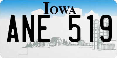 IA license plate ANE519