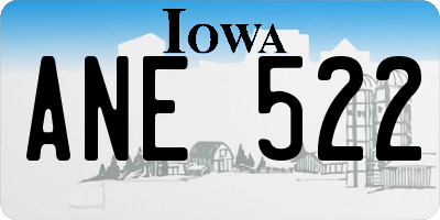 IA license plate ANE522