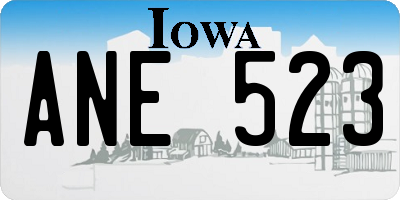 IA license plate ANE523