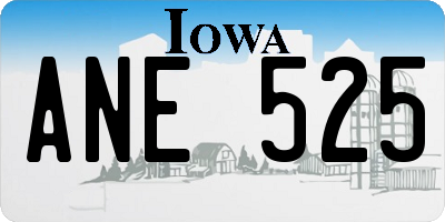 IA license plate ANE525