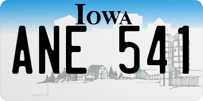 IA license plate ANE541