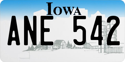 IA license plate ANE542