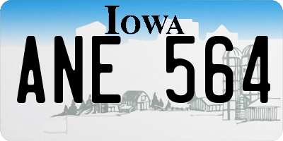IA license plate ANE564