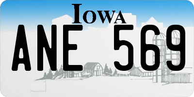 IA license plate ANE569