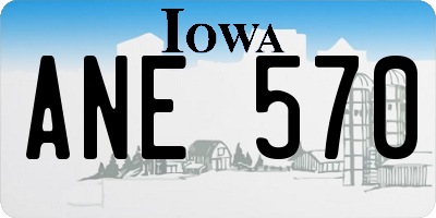 IA license plate ANE570