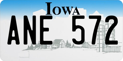 IA license plate ANE572
