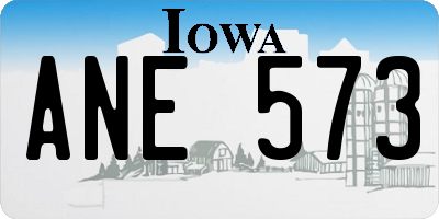 IA license plate ANE573