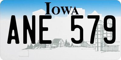 IA license plate ANE579